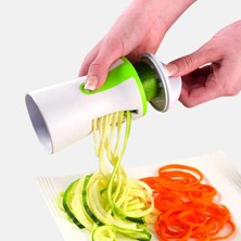 Kuadu Shop Beyaz Stil El Sebze Soyucu Taşınabilir Spagetti Spiralizer Fırçalar Kesici Meyve Dilimleme Patates Salata Araçları Mutfak Pişirme Araçları (Yurt Dışından)