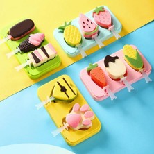Kuadu Shop No.11 Stili Silikon Dondurma Kalıbı Sevimli Karikatür Buzlu Şeker Kalıbı Kapaklı ve Çubuklarla Yeniden Kullanılabilir Buz Pop Kalıbı Buz Lolly Kalıp Ev Mutfak Aletleri (Yurt Dışından)