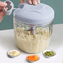 Kuadu Shop Yeşil 500ML Stili ml Manual Garlic Grinder Rotate Vegetable Cutter Chopper Slicer Fruit Press Crusher Kitchen Gadgets Manual Meat Grinders (Yurt Dışından)