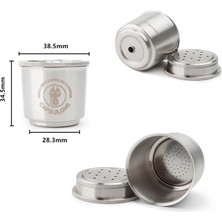 Kuadu Shop 2 Kapsül Tarzı Illy Kahve Makinesi Için Capsulonefit Paslanmaz Çelik Metal Doldurulabilir Yeniden Kullanılabilir Kapsül Illy Cafe Kapsül Kapsülü Için Uygun (Yurt Dışından)