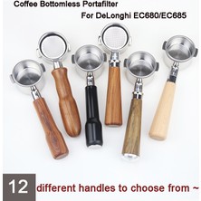 Kuadu Shop 51 mm Beyaz Stil Kahve Dipsiz Portafilter Delonghi EC680EC685 Yedek Filtre Sepeti Espresso Makinesi Aksesuar Barista Araçları (Yurt Dışından)