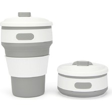 Kuadu Shop Açık Gri Tarzı Cof Mugs Travel Collapsible Silicone Cup Folding Water Cups Bpa Free Food Grade Drinking Ware Mug Tea Cof Cups (Yurt Dışından)