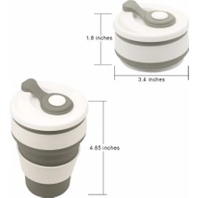 Kuadu Shop Açık Gri Tarzı Cof Mugs Travel Collapsible Silicone Cup Folding Water Cups Bpa Free Food Grade Drinking Ware Mug Tea Cof Cups (Yurt Dışından)