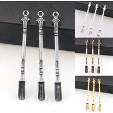 Kuadu Shop No.2 Tarzı Metal Minik Kaşık Küçük Mini Kepçe Altın Kaşık Karıştırın Kahve Veya Çay Sniffer Koku Lezzet Altın Süsleme Roman Tasarım Sofra Takımı (Yurt Dışından)