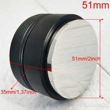 Kuadu Shop Siyah Düz 51MM Stili Kahve Sabotaj, Espresso Kahve Sabotaj, Espresso Sabotaj Alüminyum Alaşımlı Kahve Mat Paslanmaz Çelik Kahve Çekme Çiçek Fincan (Yurt Dışından)