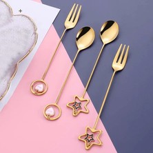 Kuadu Shop No.5 Tarzı 304 Paslanmaz Çelik Kahve Kaşığı Karpuz Dondurma Kaşığı Çay Kaşığı Tatlı Kaşığı Güzel Kolye ile Yaratıcı Sofra (Yurt Dışından)