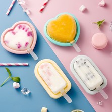 Kuadu Shop Gri Stili Seviyorum 1 Adet Yeniden Kullanılabilir Silikon Dondurma Küpü Kalıp Şerit Aşk Şekli El Yapımı Dıy Tatlı Popsicle Makineleri Kapaklı ve Sopalı Kalıp Tepsisi (Yurt Dışından)