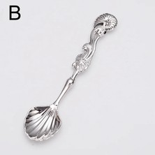 Kuadu Shop B Tarzı Vintage Kaşık Çatal Mini Kraliyet Tarzı Metal Altın Oyma Kahve Atıştırmalıkları Meyve Tatlı Kaşığı Mutfak Aleti Çay Kaşığı Sofra Takımı Çatal (Yurt Dışından)