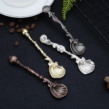 Kuadu Shop B Tarzı Vintage Kaşık Çatal Mini Kraliyet Tarzı Metal Altın Oyma Kahve Atıştırmalıkları Meyve Tatlı Kaşığı Mutfak Aleti Çay Kaşığı Sofra Takımı Çatal (Yurt Dışından)