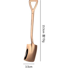 Kuadu Shop B-Rose Gold Style Cof Spoon Ice Cream Dessert Spoon Retro Cute Round Head Spoon Kitchen Gadget Decoration Kitchen Bar Utensils (Yurt Dışından)