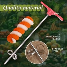 Kuadu Shop No.1 Tarzı Sebze Dilimleme Patates Spiral Kesici Manuel Rulo Fransız Kızartma Kesici Büküm Parçalayıcı Rende Yapma Mutfak Gadget Pişirme Araçları (Yurt Dışından)