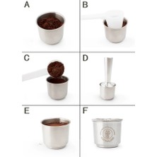 Kuadu Shop 1 Kaspul Stili Capsulone Metal Paslanmaz Çelik Doldurulabilir Yeniden Kullanılabilir Kapsül Pod Illy Kahve Makinesi Için Uygun (Yurt Dışından)