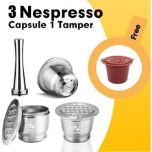 Kuadu Shop 2 Kapsül Tarzı Icafilas Nespresso Doldurulabilir Kapsül ile Uyumlu Nespresso Kapsül Için Yeniden Kullanılabilir Paslanmaz Çelik (Yurt Dışından)