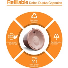 Kuadu Shop 1krem 1normal Tarz Dolce Gusto Için Yeniden Kullanılabilir Kahve Kapsül Kahve Filtre Fincan Filtreler Kaşık ile Dolcegusto Için Uyumlu Fırça Mutfak Aksesuarları (Yurt Dışından)