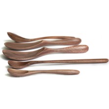 Kuadu Shop No.1 Tarzı Siyah Ceviz Tahta Kaşık Japon Tarzı Sofra Isıya Dayanıklı Uzun Saplı Kepçe Kahve Bal Kaşığı Mutfak Sofra Takımı (Yurt Dışından)
