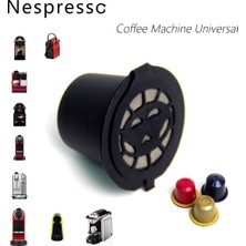 Kuadu Shop Nes-1-Kahverengi Tarzı 1 Adet Nespresso Kahve Filtre Fincan Için Fit Yeniden Kullanılabilir Kahve Kapsül Kaşık ve Fırça ile Filtreler Mutfak Aksesuarları (Yurt Dışından)