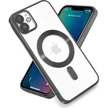 MTK Moveteck Apple Iphone 11 Kılıf Kamera Lens Tam Korumalı Magsafe Wirelles Şarj Destekli Parlak Metalik Renkli Kenar Arkası Şeffaf Mercek Korumalı