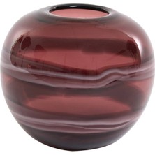 Laromita Decoration Louka Yuvarlak Cam Vazo / Bordo