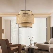 Homing Modern Serisi Doğal Hazeran Rattan Sarkıt Avize AYD-3336