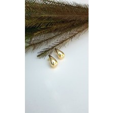 Goldlife 14 Ayar Altın Kadın Gözyaşı Damlası Bottega Altın Küpe