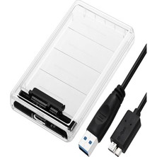 2.5" USB 3.0 Harici SSD Harddisk Şeffaf Taşınabilir HDD Kutusu Sata
