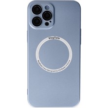 Newface Apple iPhone 12 Pro Kılıf Jack Magneticsafe Lens Silikon - Sierra Blue 277097