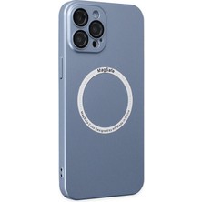 Newface Apple iPhone 12 Pro Kılıf Jack Magneticsafe Lens Silikon - Sierra Blue 277097