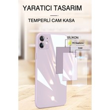 Newface Apple iPhone 14 Pro Kılıf Glass Kapak - Mavi 277097