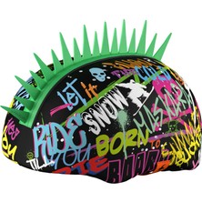Maskara Extreme® mohawk Kask Kılıfı, Değiştirilebilir Plastik Mohawk Aksesuarlı Snowboard Kayak Bisiklet Kask Kılıfı (MASHC004)