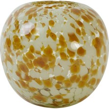 Laromita Decoration Louka Benekli Cam Vazo Sarı / M