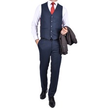 Carutte Crt 300-01 Slimfit Kombinli Yelekli Takım Elbise/kahverengi/46 Beden - 6 Drop