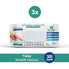 Deep Fresh Iz Bırakmaz Yüzey Temizleme Havlusu Karbonat & Beyaz Sirke 100 Yaprak 3 Adet