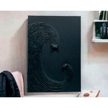 Minimal Dokulu Beton Kanvas - Lüks Dokulu Tablo
