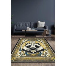 Homshtag Nuh'un Gemisi Koleksiyonu Porsuk Çiçek Desenli Temalı Vintage Renkli Maksimalist Halı