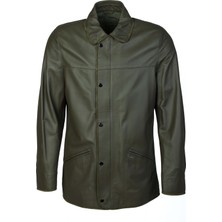 Tamer Tanca Erkek Hakiki Deri Yeşil Deri Mont 1000 034 Erk Derımont SK23/24 Yesıl Tafta