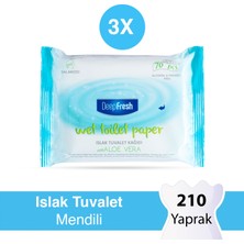 Deep Fresh Islak Tuvalet Mendili 3 x 70 Yaprak