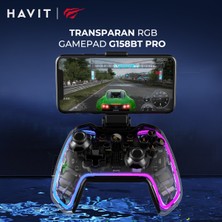 Havit Gamenote G158BT Pro Transparan Rgb Gamepad Joystick (Android, Ios, Ps3, Ps4, Switch,pc Uyumlu)