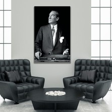 Gaagart Tekli Dikey Kanvas Ofis Tablosu Atatürk Portresi 50X70 cm Polyester Malzeme