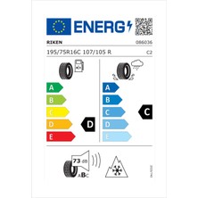 Riken 195/75 R16C 107/105R Cargo Winter Ticari Kış Lastiği (Üretim Yılı: 2023)