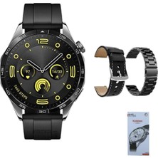 Kalobee SK48 47 mm Amoled Ekran Silikon+Metal+Deri Kordonlu Watch 4 Pro Akıllı Saat