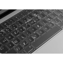 Hk Teknoloji Macbook Air 13.6 Inç 2023 A2681 M2 Işlemcili Uyumlu Türkçe Q Silikon Klavye Koruyucu