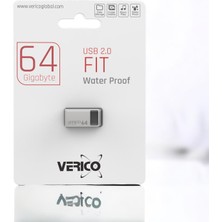 Verico Fit VR23 USB Flash Sürücü -64GB - USB 2.0 - Gümüş