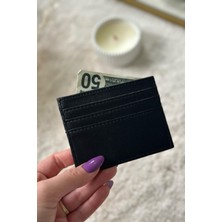 Şık Tasarımlı La'graccio Paris Siyah Shurpa Kartlık Suni Deri 10x8 cm Hediye Seçeneği