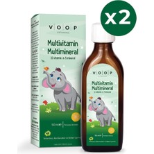 VOOP Multi Vitamin Multi Mineral Kids Portakal Aromalı Şurup 150 ml 2 Adet