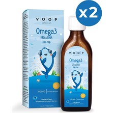 VOOP Omega 3 Epa&Dha Balık Yağı Portakal Aromalı Şurup 150 ml 2 Adet