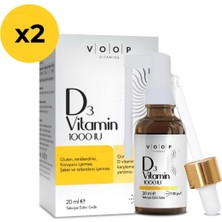 VOOP Vitamin D3 1000 IU Sprey-Damla 20 ml 2 Adet