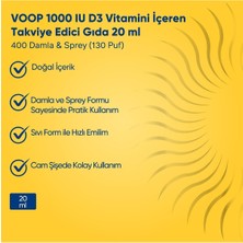 VOOP Vitamin D3 1000 IU Sprey-Damla 20 ml 2 Adet