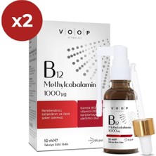 VOOP Vitamin B12 Methylcobalamin 1000 mg Sprey-Damla 10 ml 2 Adet