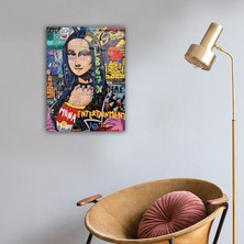 Cam Tablo | Popart Serisi | Mona Lisa | 30CM x 40CM