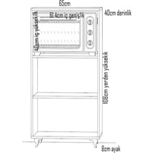Yaman Dekorasyon 2 Kapaklı Braga Mini Fırın ve Mikrodalga Dolabı